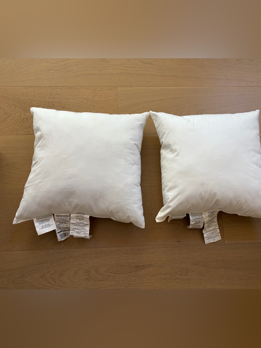 Pottery Barn Poly Pillow Inserts, Set of 2, NEW